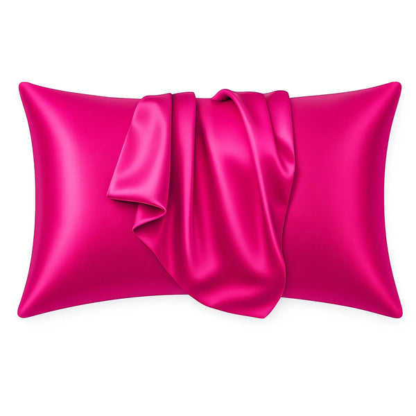 African Fabs Silky Satin Pillowcase Fuchsia