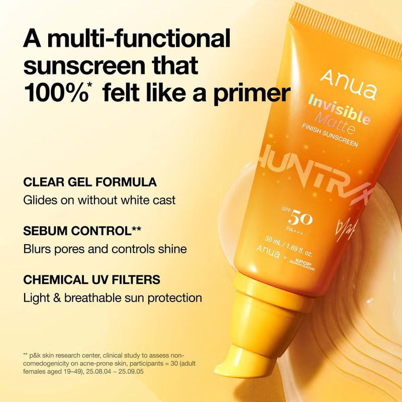 Anua K-Pop Demon Hunters Invisible Matte Finish Sunscreen SPF 50