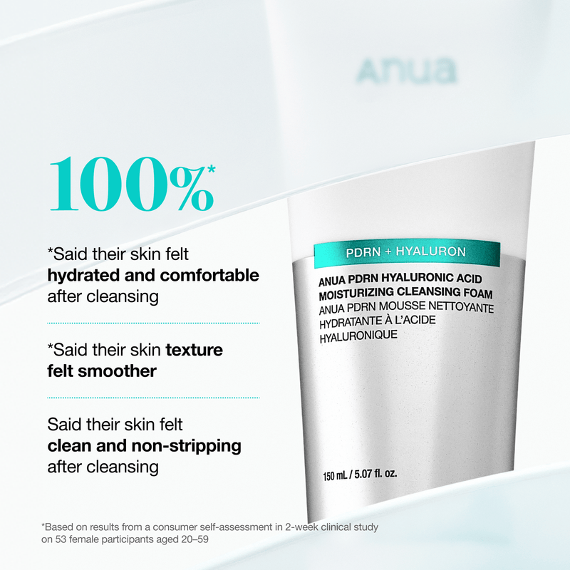 Anua PDRN Hyaluronic Acid Moisturizing Cleansing Foam