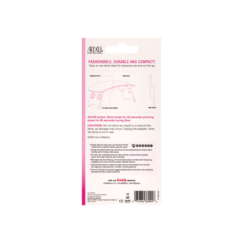 Ardell Nail Addict UV/LED Gel Lamp, compacte nagellamp met USB-aansluiting