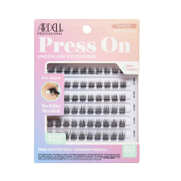 Ardell Press On Lash Naked Soft Volume 60pcs, voorgelijmde wimperextensions in clusters