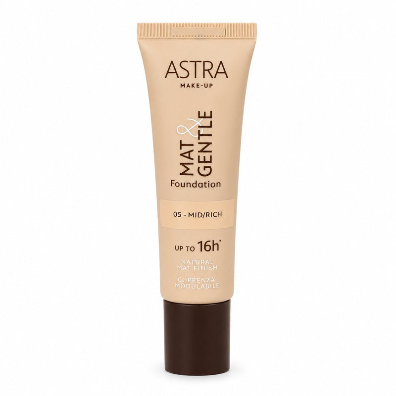 Astra Make Up Mat & Gentle Foundation Mid/rich, vloeibare foundation met matte finish