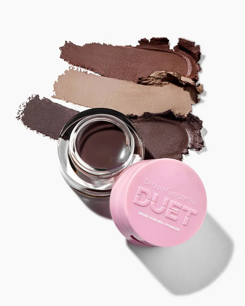 Beauty Creations Duet Brow Powder & Pomade Medium Brown, wenkbrauwduo met poeder en pomade