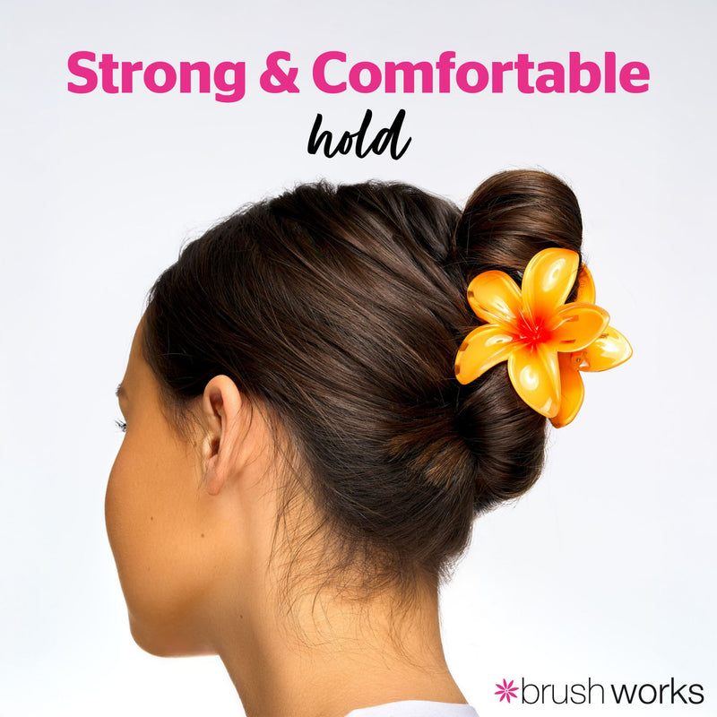 Brushworks Bright Flower Claw Clips 3 Pack