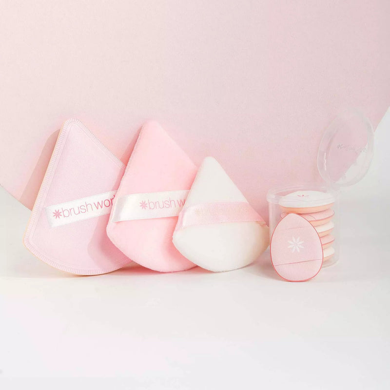 Brushworks Puff It Pretty Set, diverse make-up puffs en sponsjes voor vlekkeloze applicatie