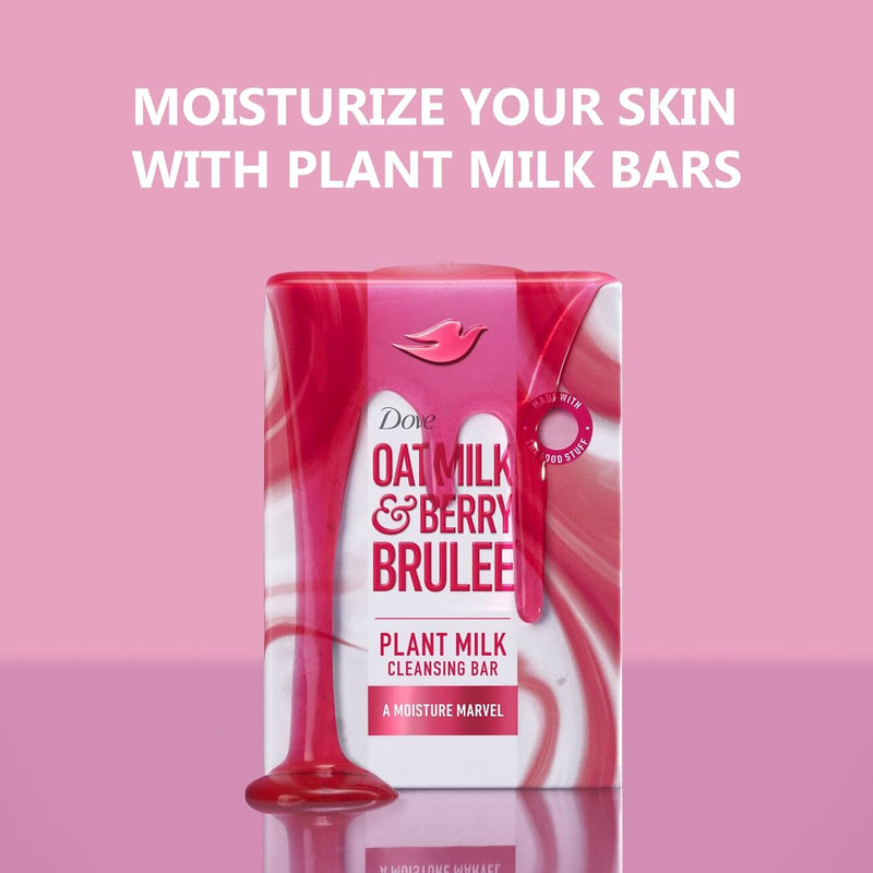 Dove Oat Milk & Berry Brulee Plant Milk Cleansing Bar
