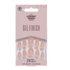 Gel Finish Blush Suede Nails