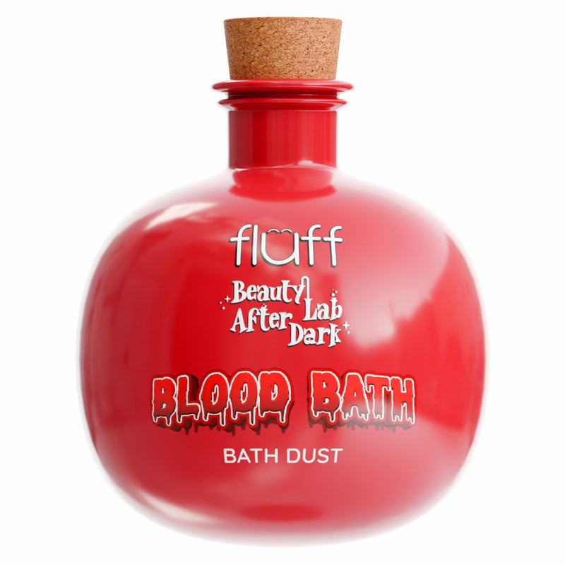 Fluff Beauty Lab After Dark Blood Bath Dust Bath Powder, roze badpoeder met aardbeiengeur