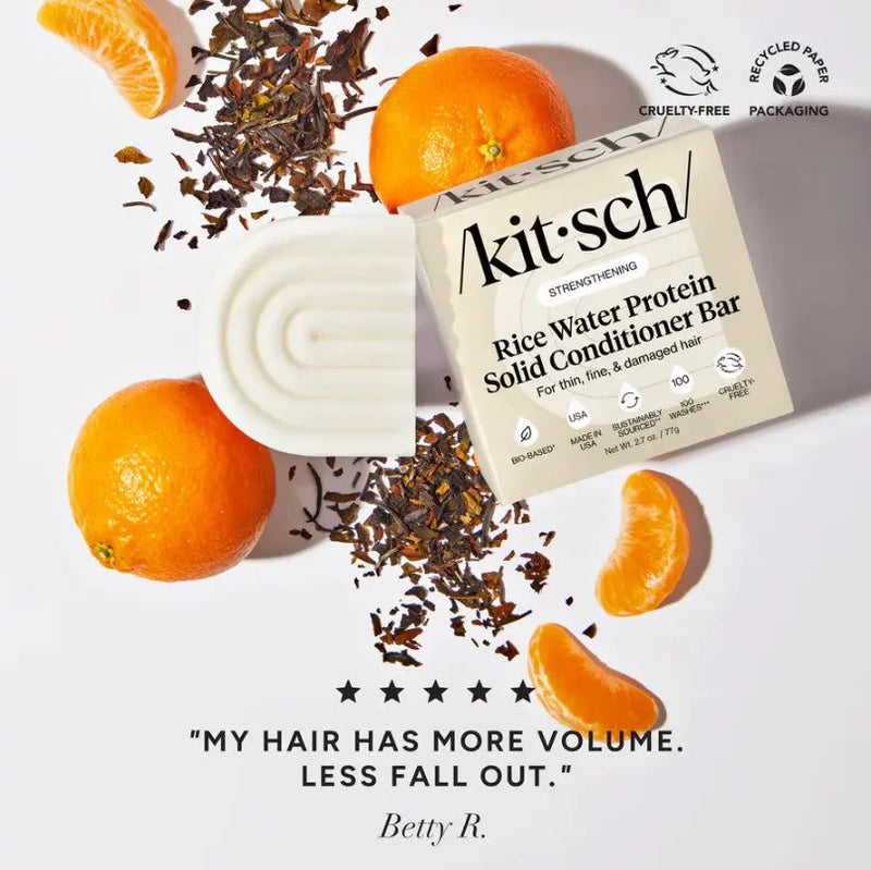 Kitsch Strengthening Rice Water Shampoo & Conditioner Bar Set
