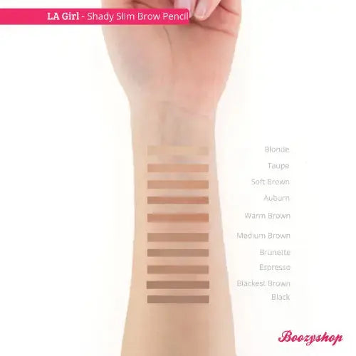 LA Girl Shady Slim Brow Pencil Taupe, wenkbrauwpotlood met spoolie