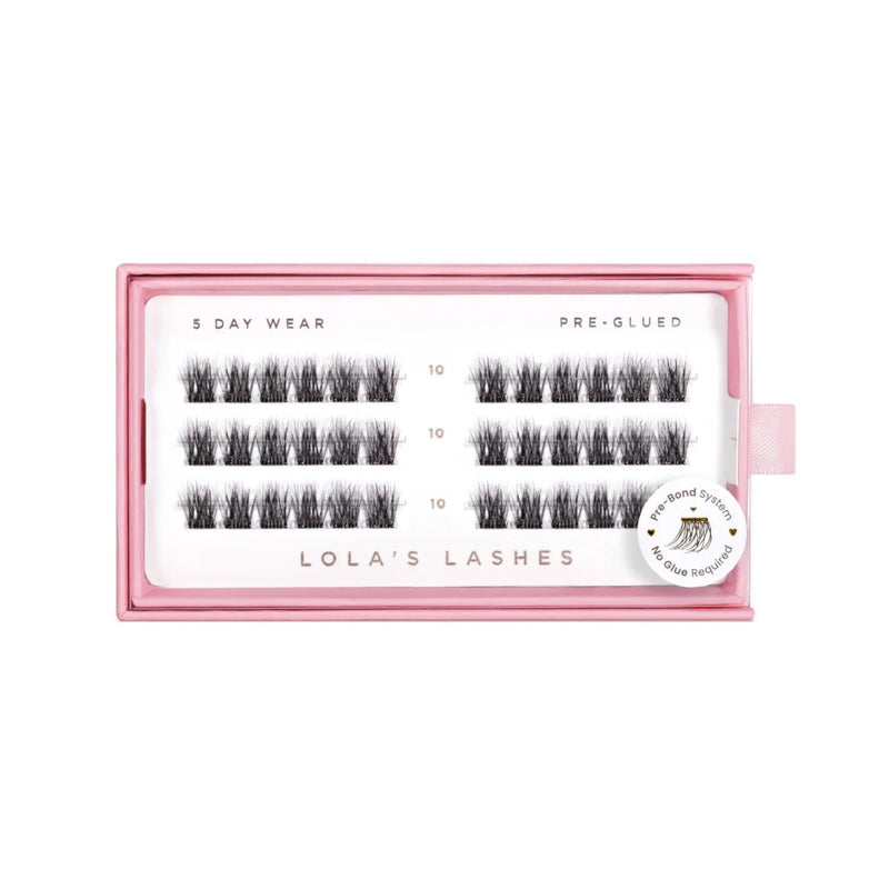 Lola's Lashes Pre-glued Lashes Soft Wisp 10mm, voorgelijmde wimperplukjes van 10mm