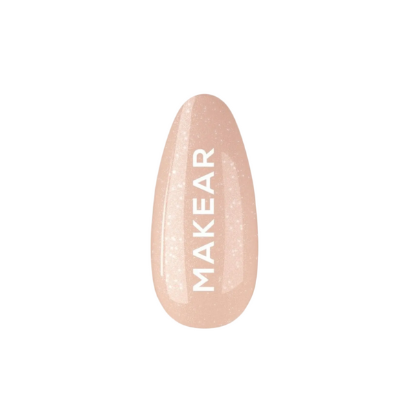 Makear UV Gel Polish 646, beige gellak met fijne shimmer voor nagels