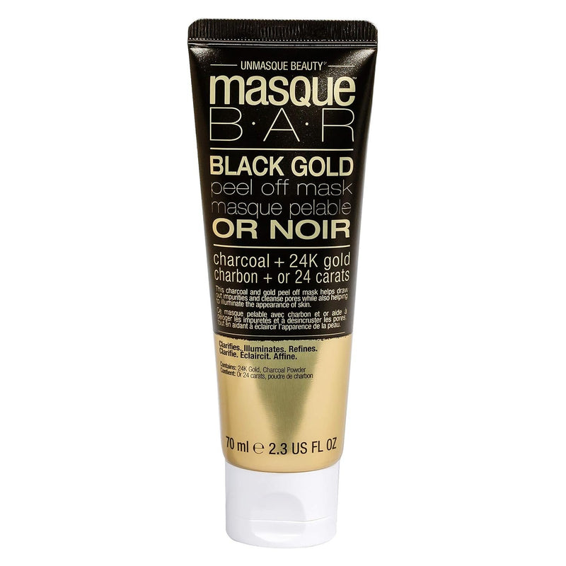Masque Bar Peel-off Mask Black Gold, diepreinigend peel-off masker met houtskool en goud