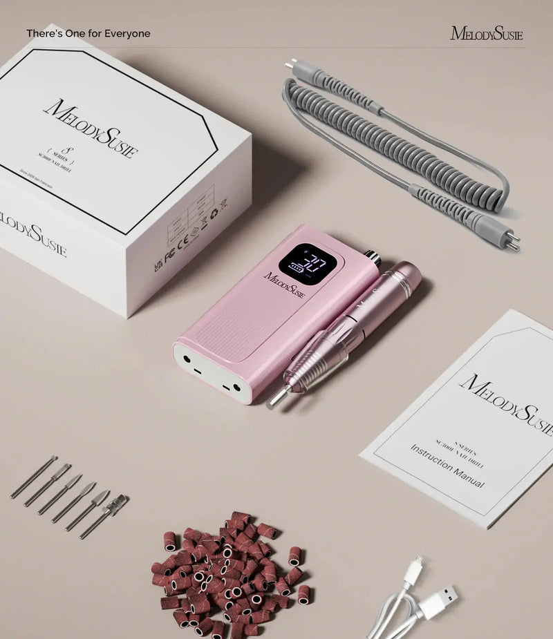 MelodySusie SC300F Clip-On Rechargeable Nail Drill 30.000RPM Pink