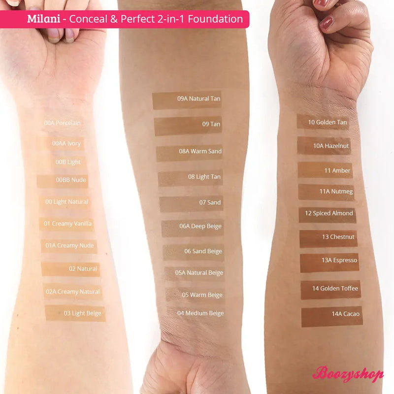 Milani 2-in-1 Foundation and Concealer 01 Creamy Vanilla, foundation en concealer in één, foto 2 van 5