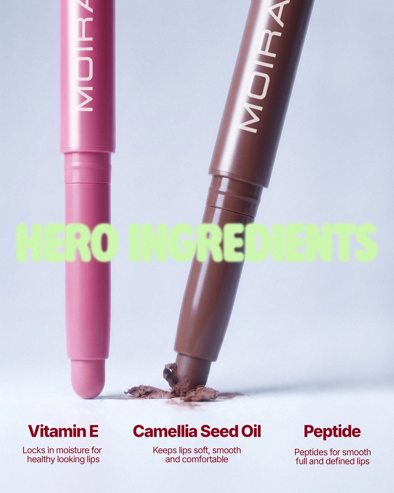 Moira Blur Lip Contour Liner 005 Cherry Blossom, romige lipliner voor zachte definitie, foto 6 van 7