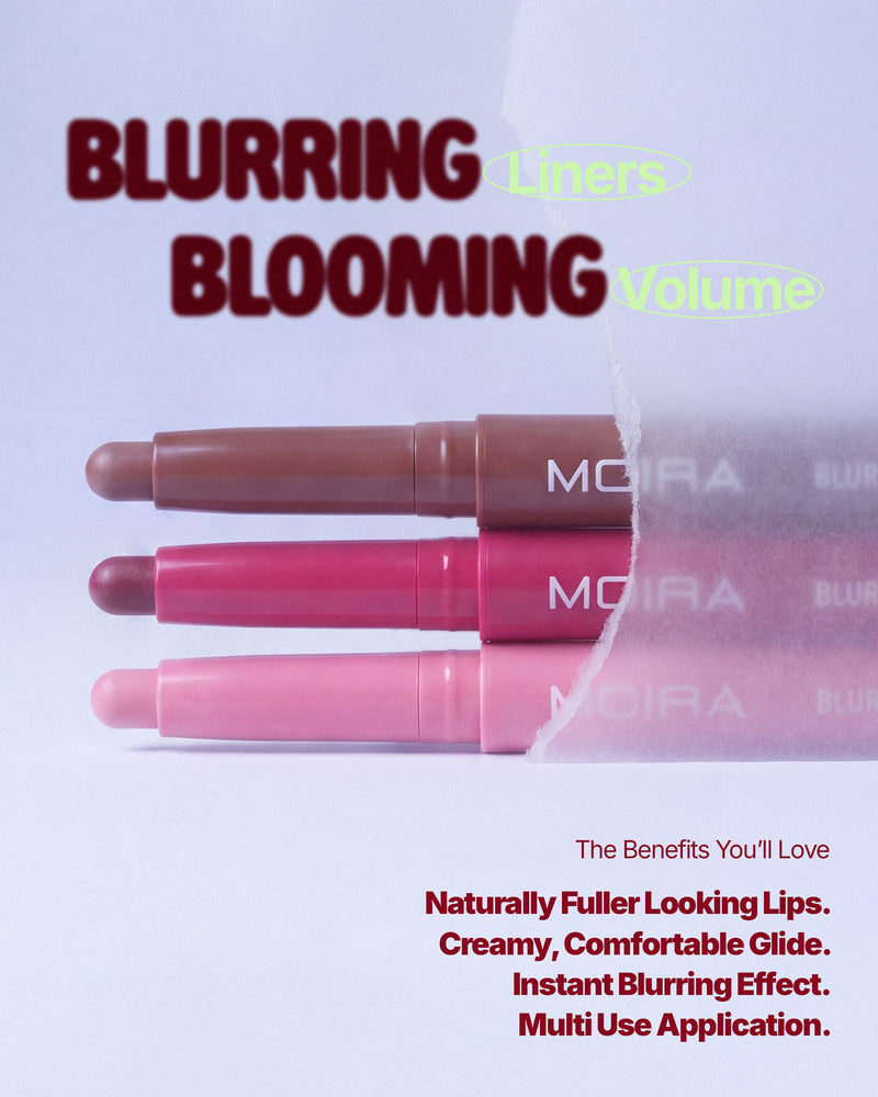 Moira Blur Lip Contour Liner 009 Peony, romige lipliner met blurring effect, foto 5 van 7