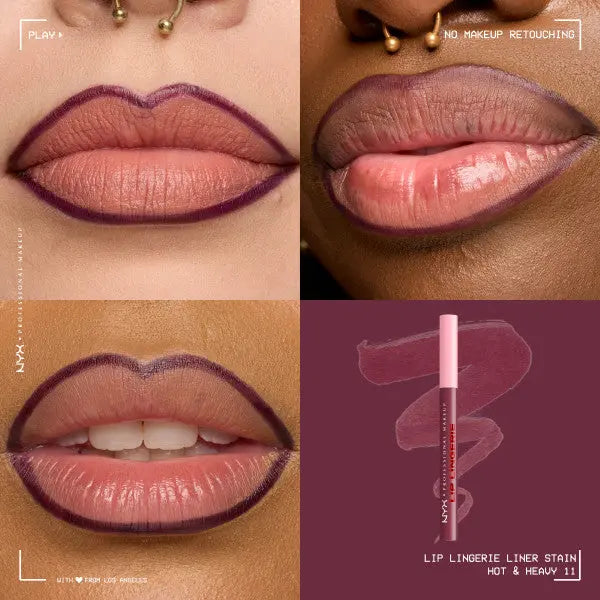 NYX Professional Makeup Lip Lingerie Lip Liner Stain Hot & Heavy