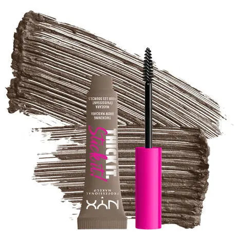 NYX Professional Makeup Thick It. Stick It! Brow Gel 01 Taupe, getinte wenkbrauwgel, foto 4 van 4