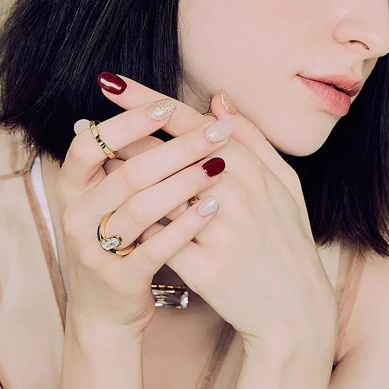 Ohora Semi Cured Gel Nail Strips N Rosewood