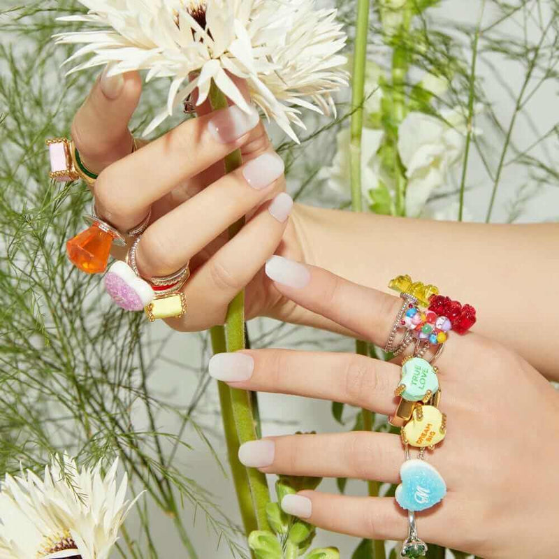 Ohora Semi Cured Gel Nail Strips N Veil, blush roze en witte gellak strips, foto 2 van 7