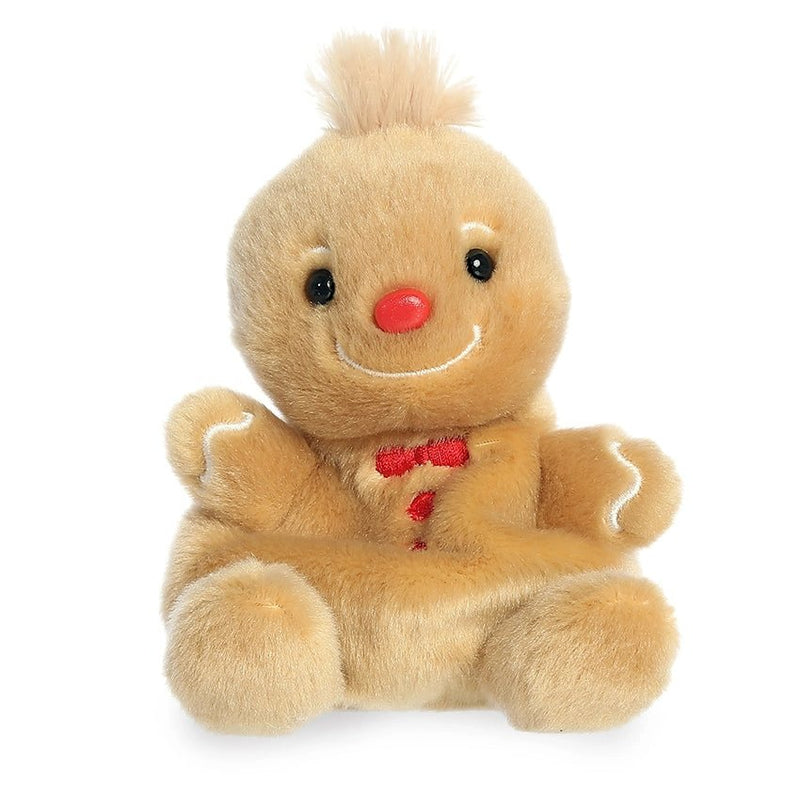 Aurora World Palm Pals Gino Gingerbread Man, superzachte knuffel in de vorm van een peperkoekmannetje