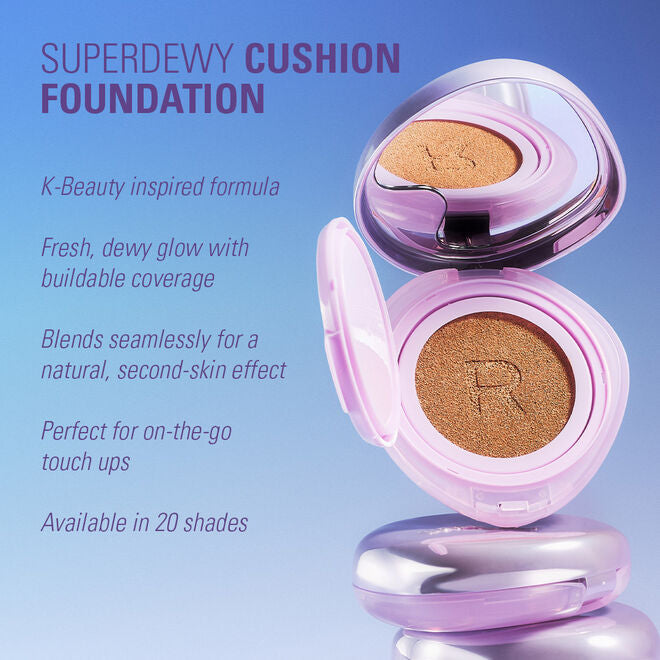 Revolution Superdewy Cushion Foundation Fair Neutral Cool, lichte foundation met dewy finish, foto 4 van 10