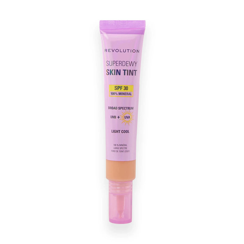 Revolution Superdewy SPF30 Skin Tint Light Cool, lichte foundation met minerale SPF30