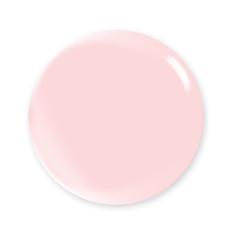 Kleurdruppel van Builder Gel Nude Pink, zacht roze met glans op witte ondergrond