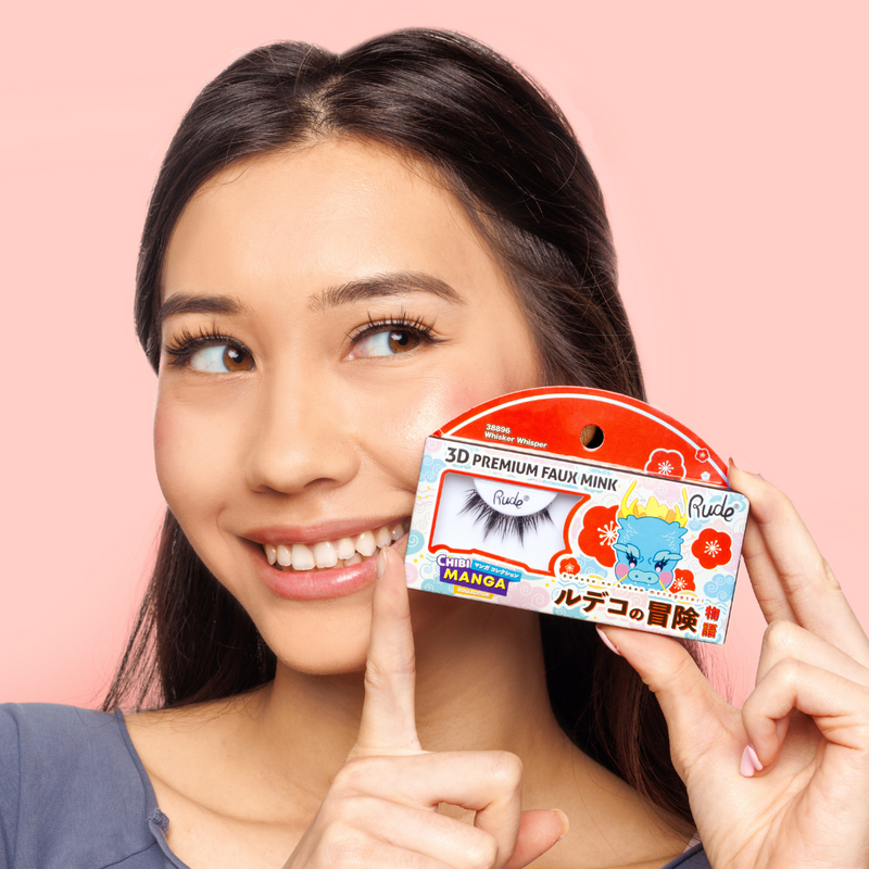Rude Cosmetics Chibi Manga Collection 3D Faux Mink Lashes Twinkle Eyes, faux mink wimpers voor een kawaii look, foto 4 van 5