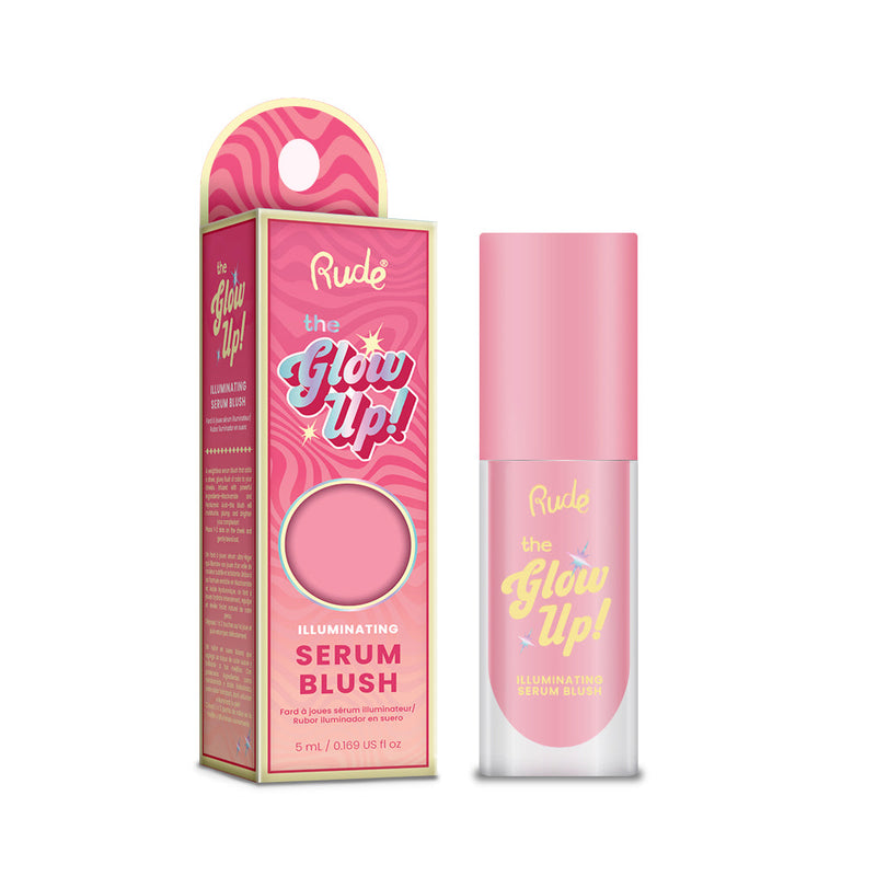 Rude Cosmetics The Glow Up! Illuminating Serum Blush Hush Blush, vloeibare blush met een stralende finish