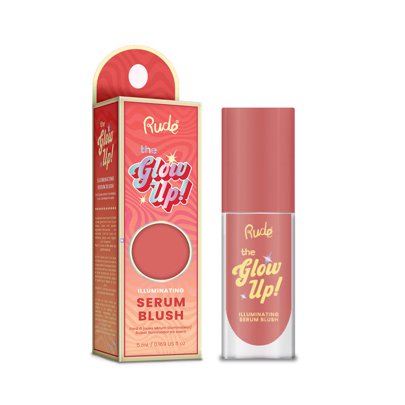 Rude Cosmetics The Glow Up! Illuminating Serum Blush Peach Flare, vloeibare blush met stralende finish