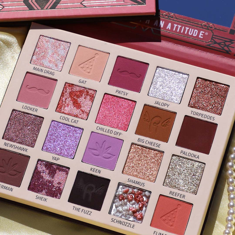 Rude Cosmetics The Roaring 20's Eyeshadow Palette Excessive, oogschaduw palette met diverse finishes, foto 5 van 5