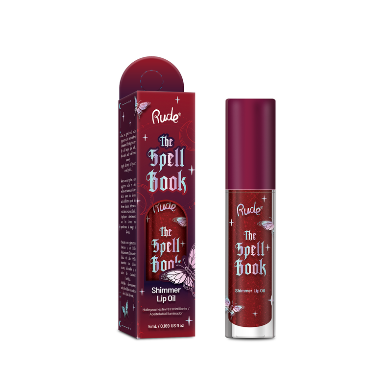 Rude Cosmetics The Spell Book Collection Shimmer Lip Oil Flareborn, shimmering lipolie