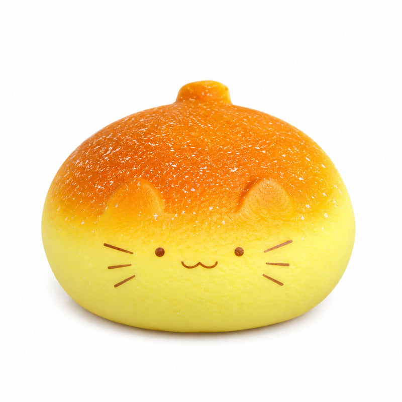 Squishy Cat Bread Slow Rise Squishy, zachte squishy in de vorm van een kattenbroodje