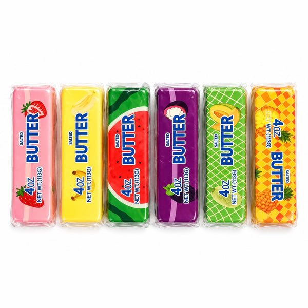 Mystery Fruit Butter Squishy van Boozyshop, mystery squishy in fruitvorm, uitvoering is een verrassing