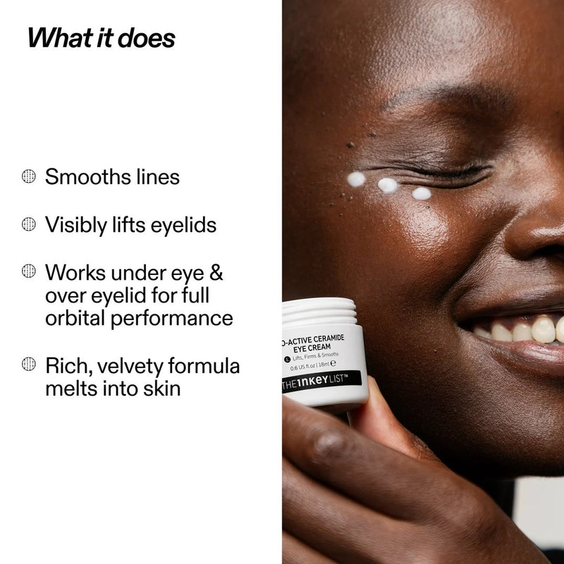 The Inkey List Bio-active Ceramide Eye Cream, oogcrème die fijne lijntjes verzacht en hydrateert