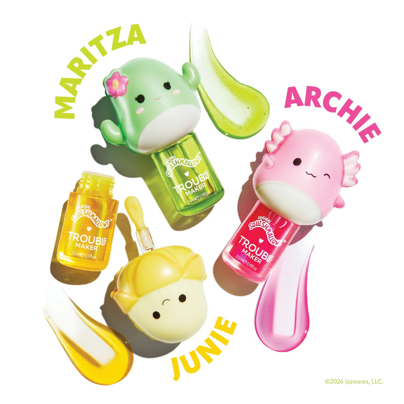 Trouble Maker X Squishmallows Archie The Axolotl Melt Down Lip Oil With Snug