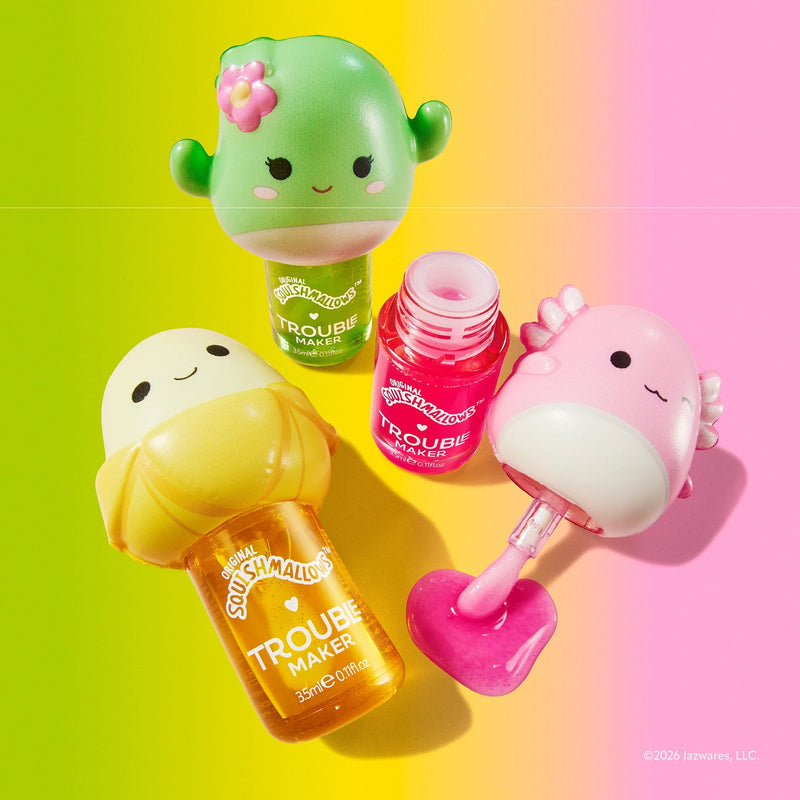 Trouble Maker X Squishmallows Archie The Axolotl Melt Down Lip Oil With Snug