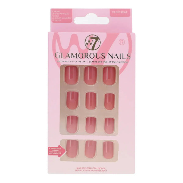 W7 Cosmetics Glamorous Press-On Nails Dusty Rose