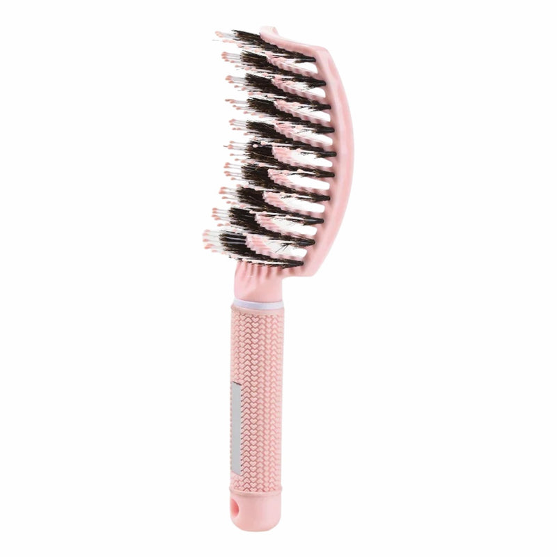 Yuaia Haircare Curved Paddle Brush with Boar Bristles, haarborstel met zwijnenharen