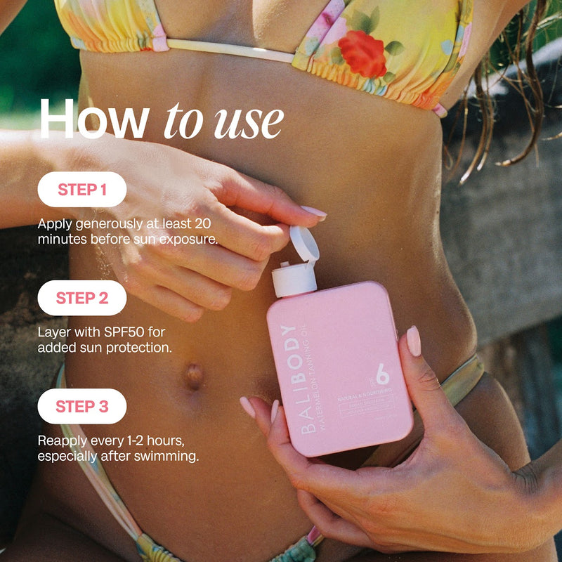 Watermelon Tanning Oil SPF6