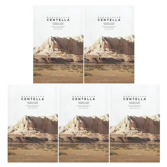 SKIN1004 Madagascar Centella Watergel Sheet Ampoule Mask 5-Pack