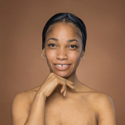 African Fabs Satin Headband With Twist Black