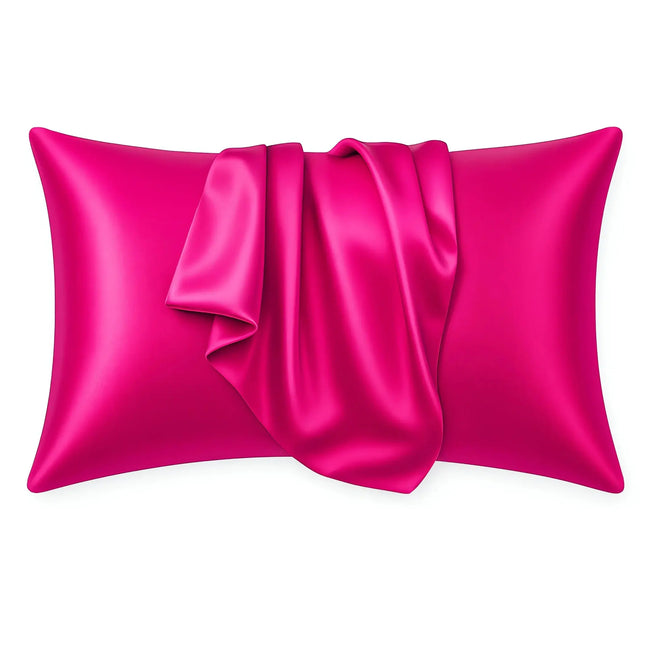 African Fabs Silky Satin Pillowcase Fuchsia