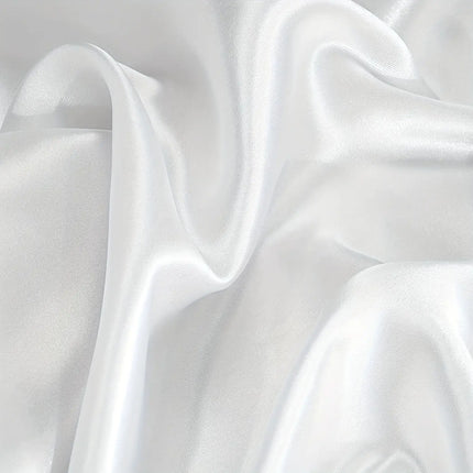African Fabs Silky Satin Pillowcase White