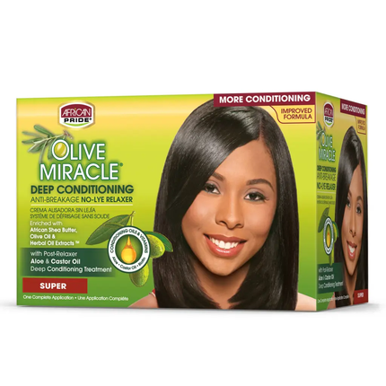African Pride Olive Relaxer Kit Super