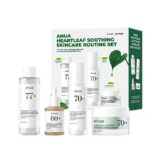 Anua Heartleaf Soothing Skincare Routine Set