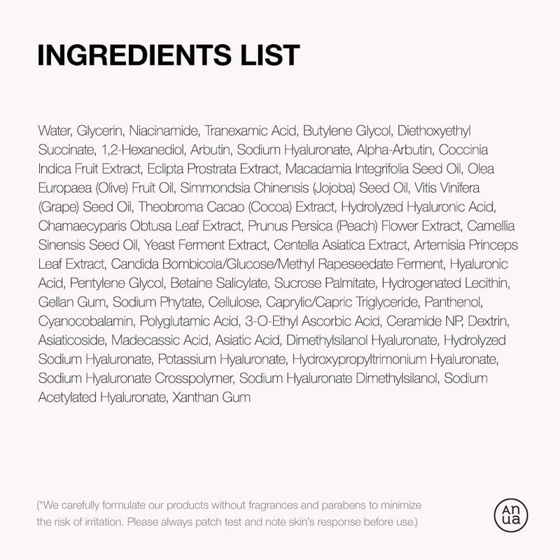 Anua Niacinamide 10% + TXA 4%  Dark Spot Correcting Serum