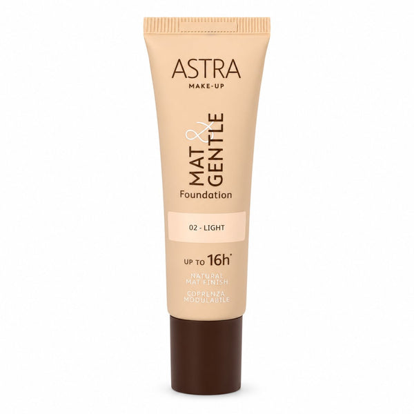 Astra Make Up Mat & Gentle Foundation Light, vloeibare foundation voor een matte finish
